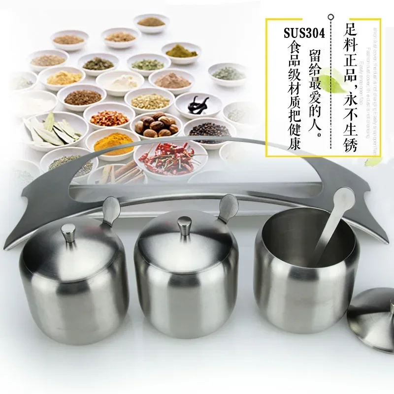 علبة نكهة التوابل من الفولاذ المقاوم للصدأ ، علبة السكر ، أداة المطبخ ، الملح ، وعاء الفلفل ، بهار الباربيكيو ، تخزين البورك ، برطمان التوابل ، الزجاجة ، الملعق