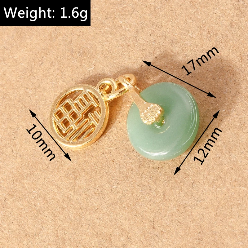 10 Stück Edelstein Jade Tier Charms für Schmuckherstellung Schmetterling Rabit Anhänger DIY Halskette Ohrringe Bastelbedarf – Detail 6