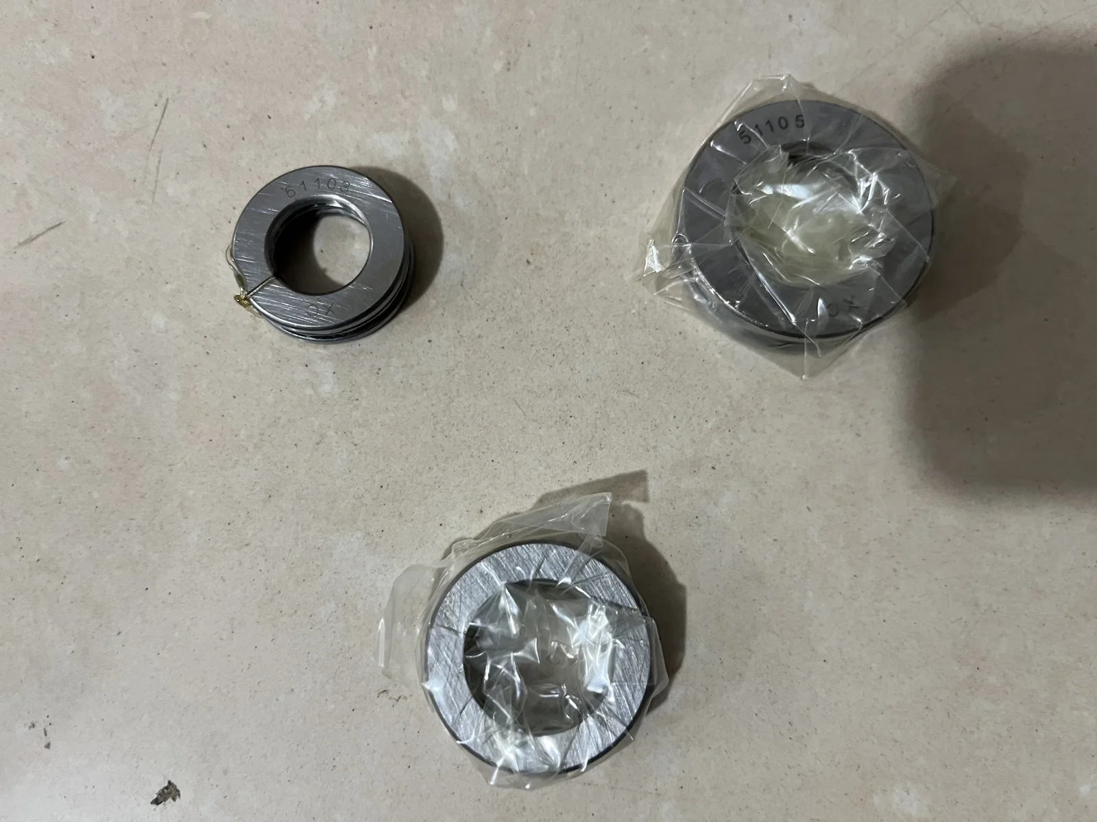 1PC 51100 51101 51102 51103 51104 51105 51106 3-in-1 Surface Bearing Axial Ball Bearing Thrust Bearing Roller Bearing