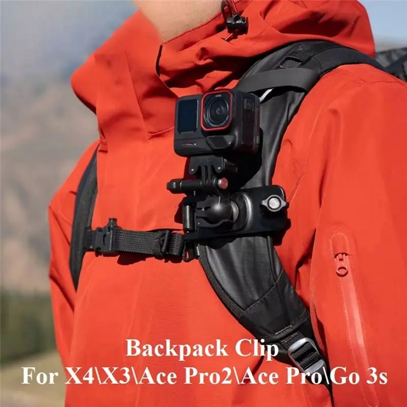 B04B-For X4/Ace Pro 2/Go3s Compatible Backpack Clip- Accessories For X4/X 3/Ace Pro 2/GO 3S/Go 3 Sports Camera