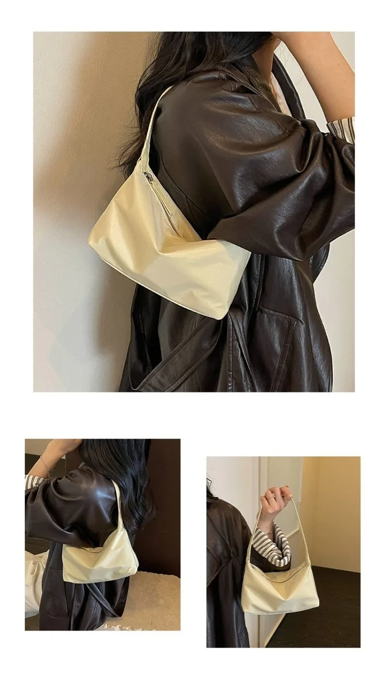 CEEKAY Damen-Umhängetasche, Rot, Nylon, Leichtgewicht, Handtasche mit Reißverschluss, für den täglichen Pendelverkehr, lässig, minimalistisch – Detail 2