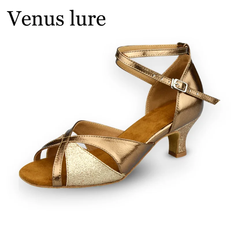 

Customized Venus Lure Golden Dance Sandal for Women Low Heel Summer Shoes 5.3CM