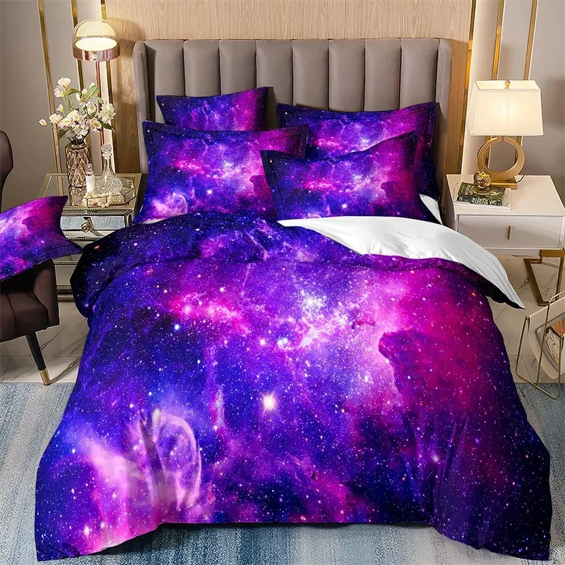 Milky Way Bedding Sets for Boys, Galaxy Duvet Cover Set, Queen Bedspread, Comforter Cover,Playstation Designs, Bed Set for Teen