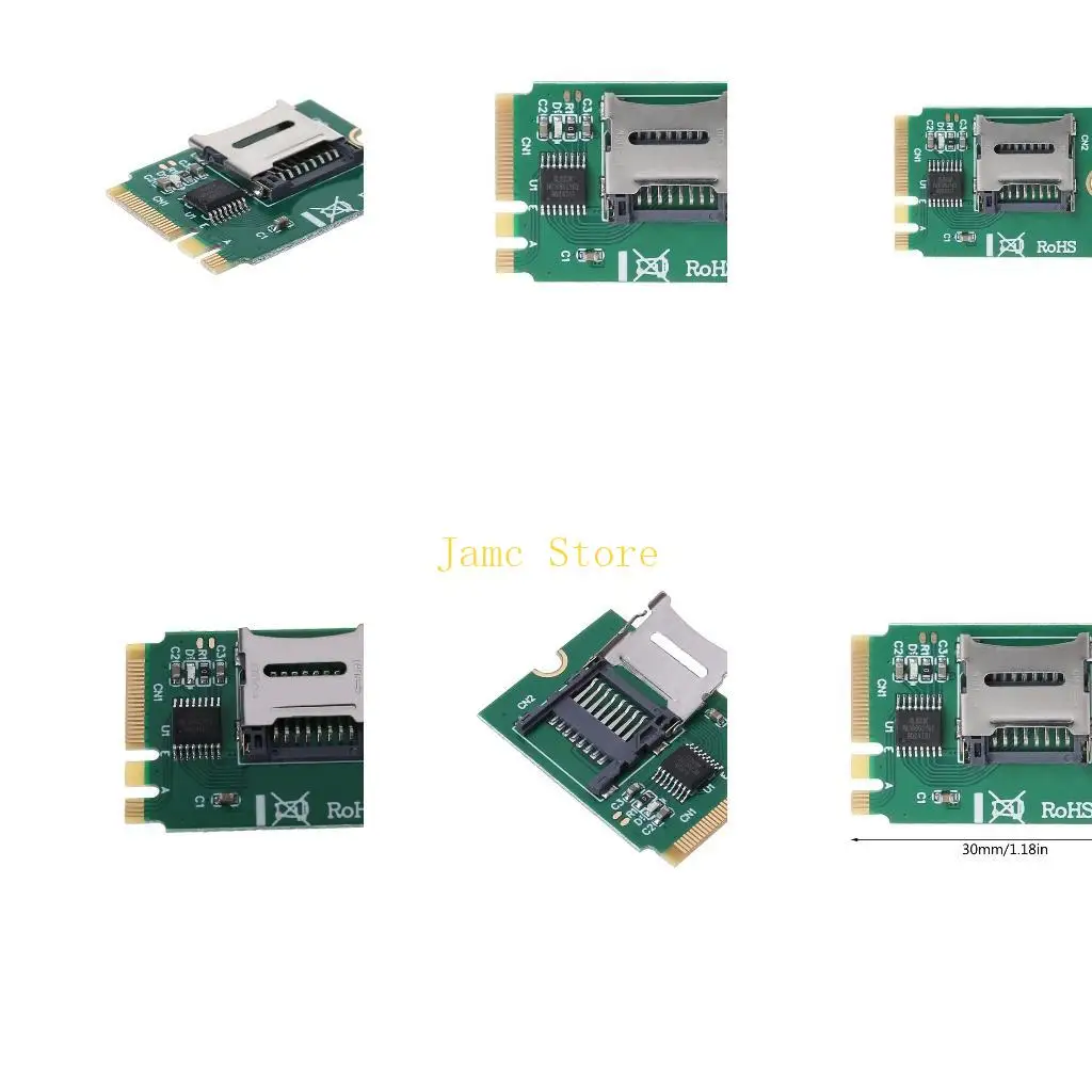 LX0B NGFF for Key A.E WIFI Slot to SDHC SDXC TF Card Reader T-Flash Card