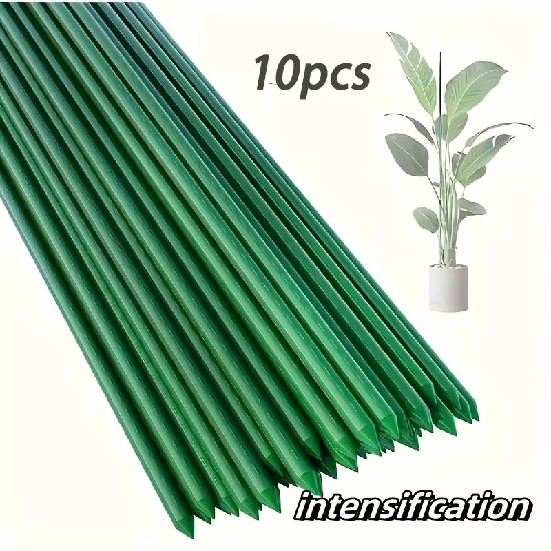 

10Pcs Heavy-Duty Green Garden Stakes, Plant Stability Tool for Vegetables Shrubs