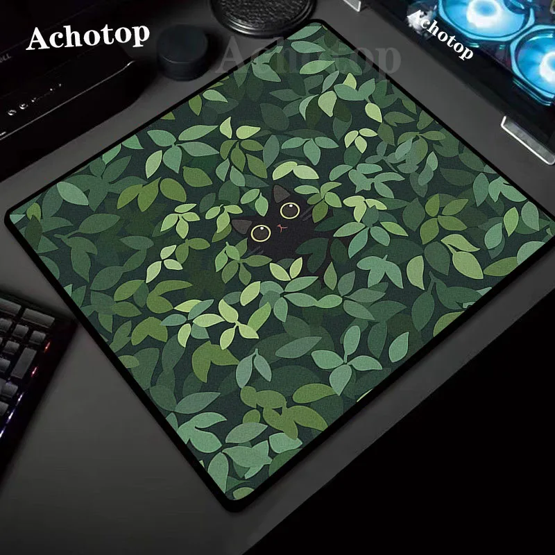 Green Plant Control Mouse Pad Gaming Mouse Mat Kawii Cat Computer Mousepad Speed Mausepad Gamer Keyboard Pads Premium Desk Mat