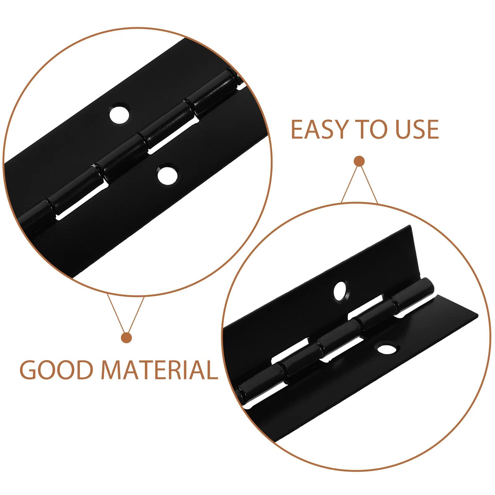 

6pcs Heavy Iron Piano Hinge For Door Heavy Duty Hinge Cabinet Furniture Outdoor Indoor Use Metal Hinges Hardware Fittings