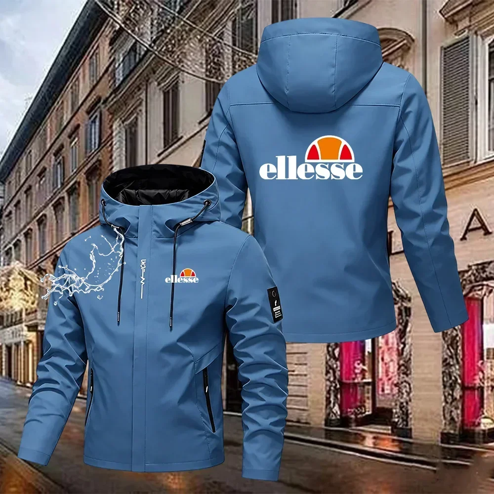 New men's spring and autumn windbreaker printed letter jacket, casual hiking waterproof high-quality outdoor sports jacket