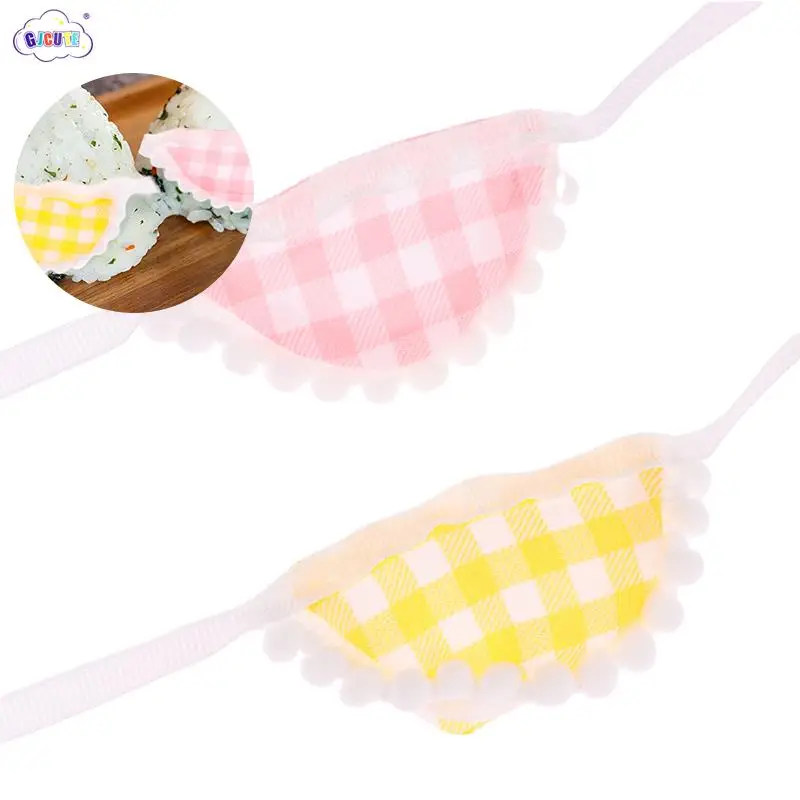 2Pcs Cute Bento Decoration Tool Dollhouse Mini Bibs Lunch Bento Box Decor Dollhouse Miniature Baby Apron Model Doll Decor Toy