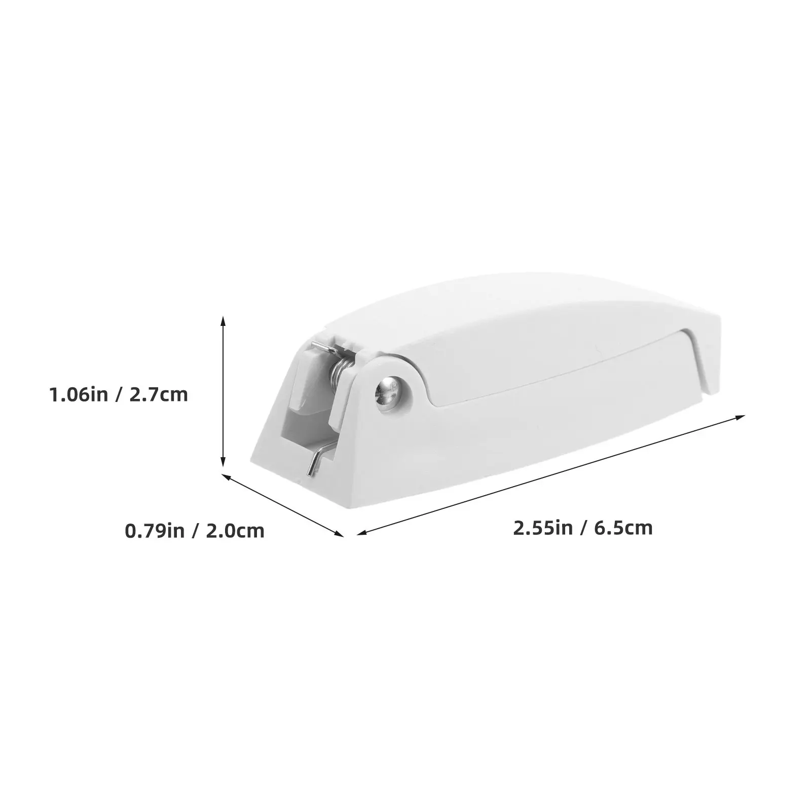 2Pcs White Hidden Folding Rv Door Holder Clip Marine-Grade Weatherproof Baggage Door Catch for Camper Trailer Boat Hatch