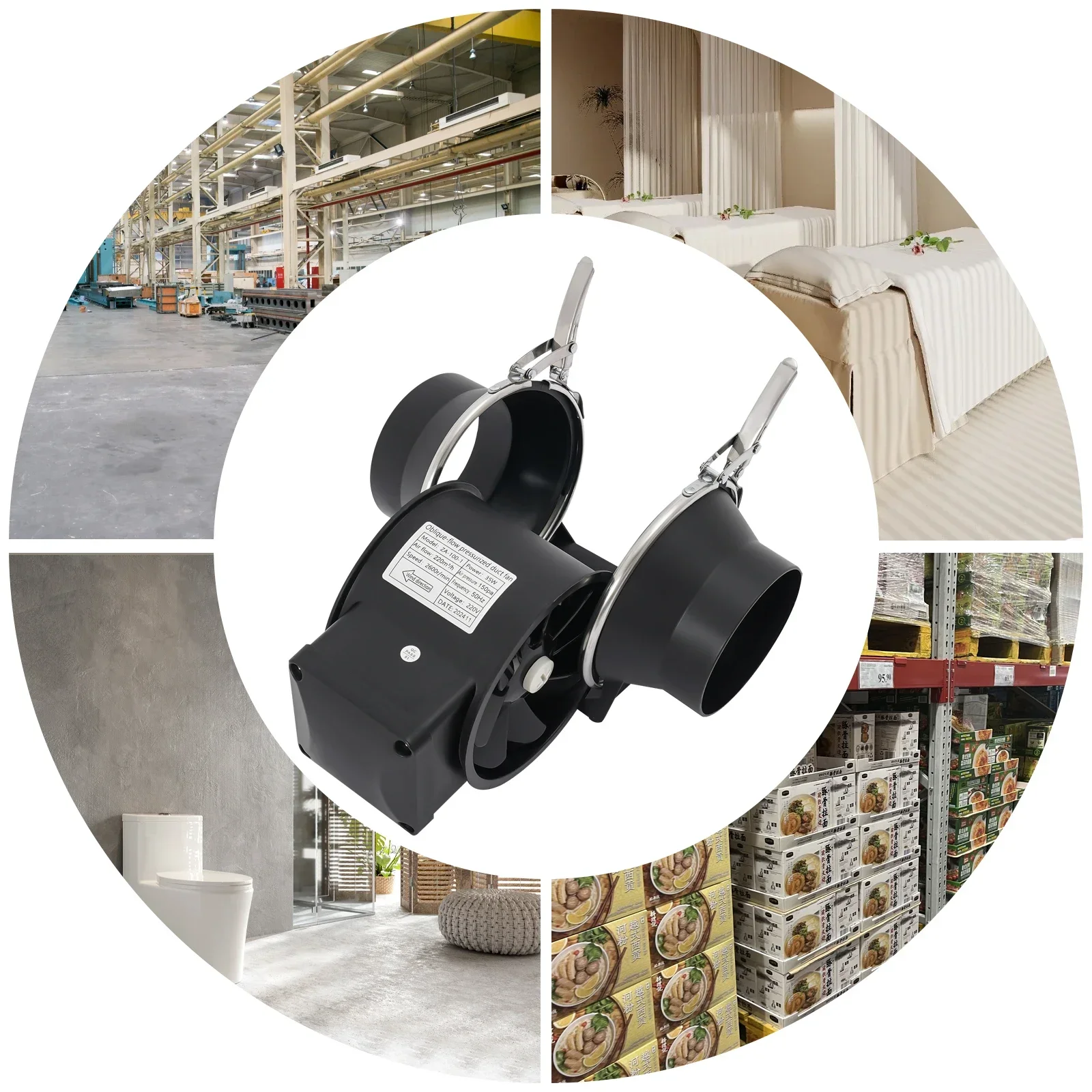 YIYIBYUS 220 В вытяжки тумбопроводный вентилятор с вентиляционным отверстием дляño Extractor ventilación cocina inodoro pared