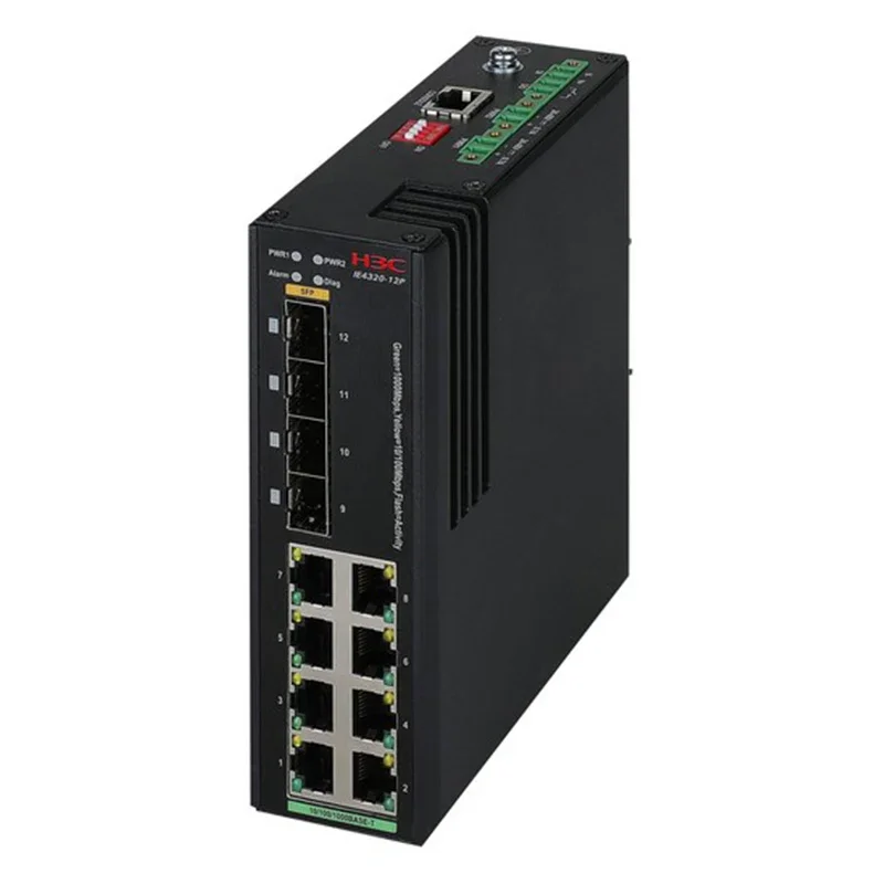 Rail type industrial grade three-layer Ethernet switch port aggregation, power failure alarm IE4320-28P
