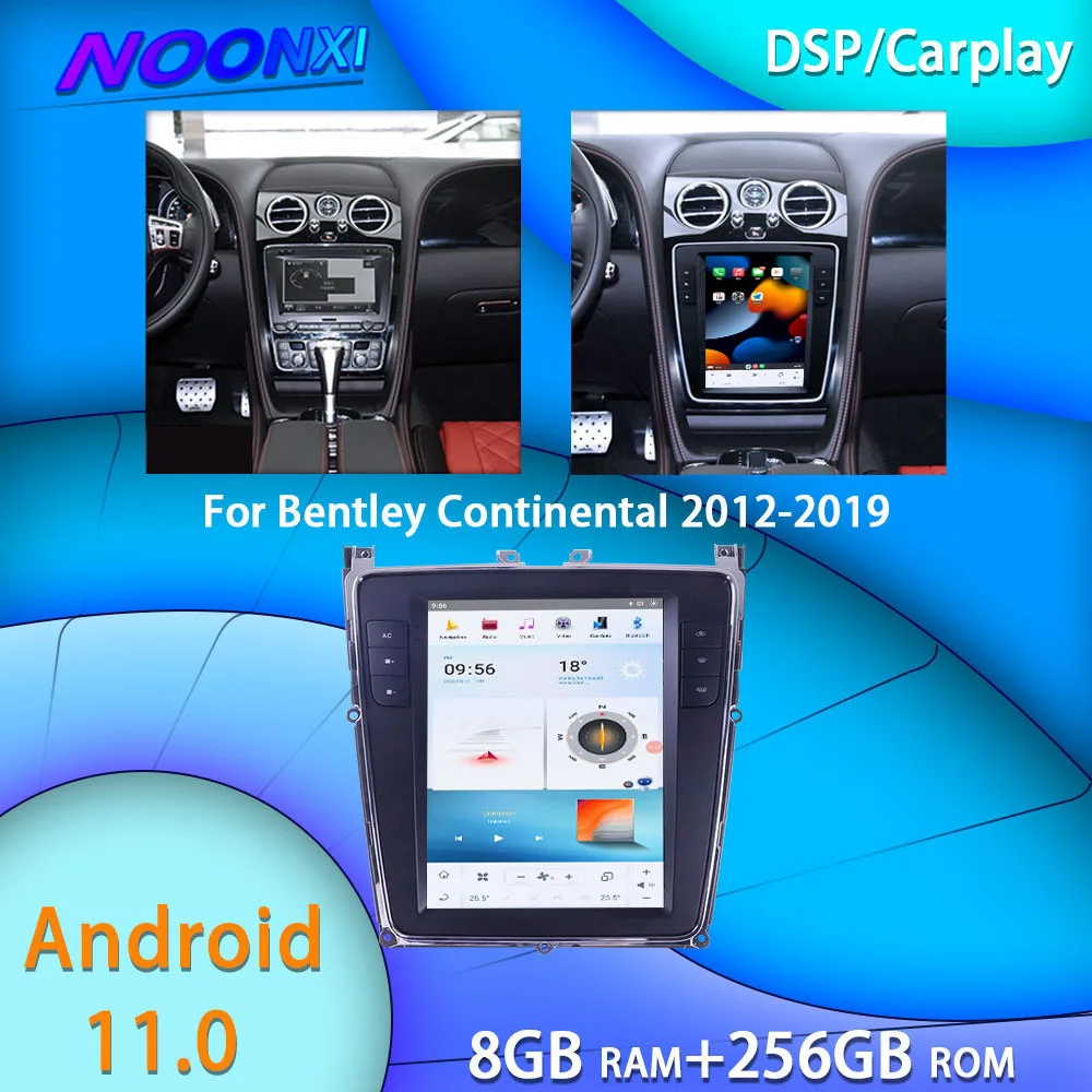 Qualcomm 8-core For Bentley Continental 2012-2019 All In One Car Screen Audio Intelligent Android 12 Car Radio GPS DSP Carplay