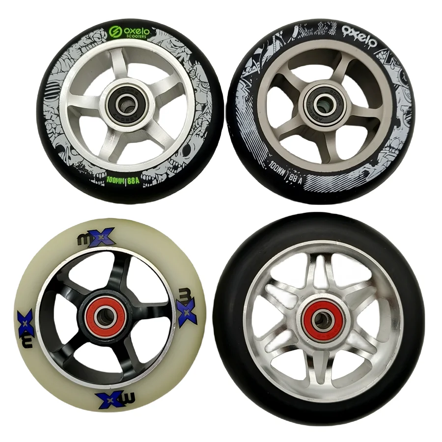 Free shipping skateboard wheel stunt wheel AL alloy hub wheel 100x24mm 110x24mm 2pieces/lot