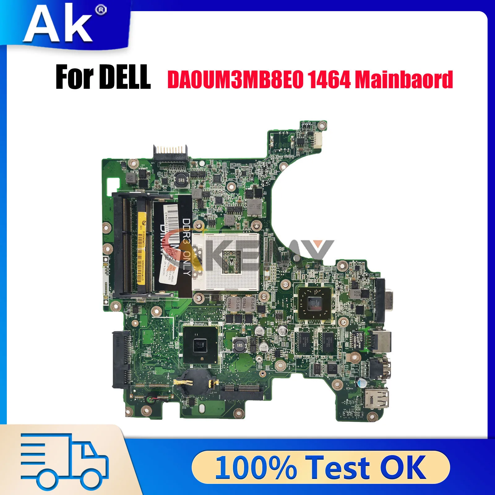 

DA0UM3MB8E0 Mainboard For Dell Inspiron 1564 1764 CN-0953PN CN-06T28N 6T28N 00W15K DDR3 Laptop Motherboard Tested OK
