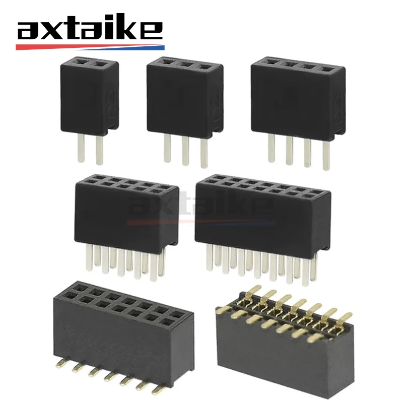 

10PCS 1.27mm SMD Female Header PCB Connector 2P 3P 4P 5P 6P 7P 8P 9P 10P 12P 14P 15P 16P 20P 25P 30P 40P 50Pin Single Double Row