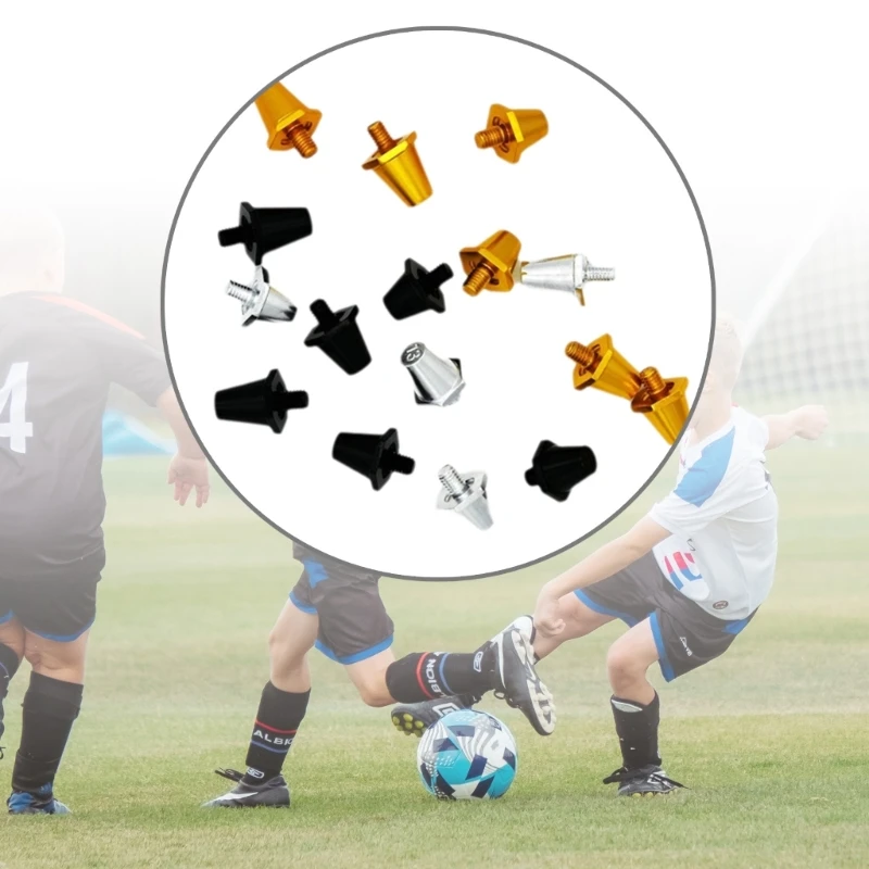 12Pcs/set Football Studs Replacement Safety Aluminum Football Studs, Football Boot Studs for Adults Boy Girl Kid Shoes