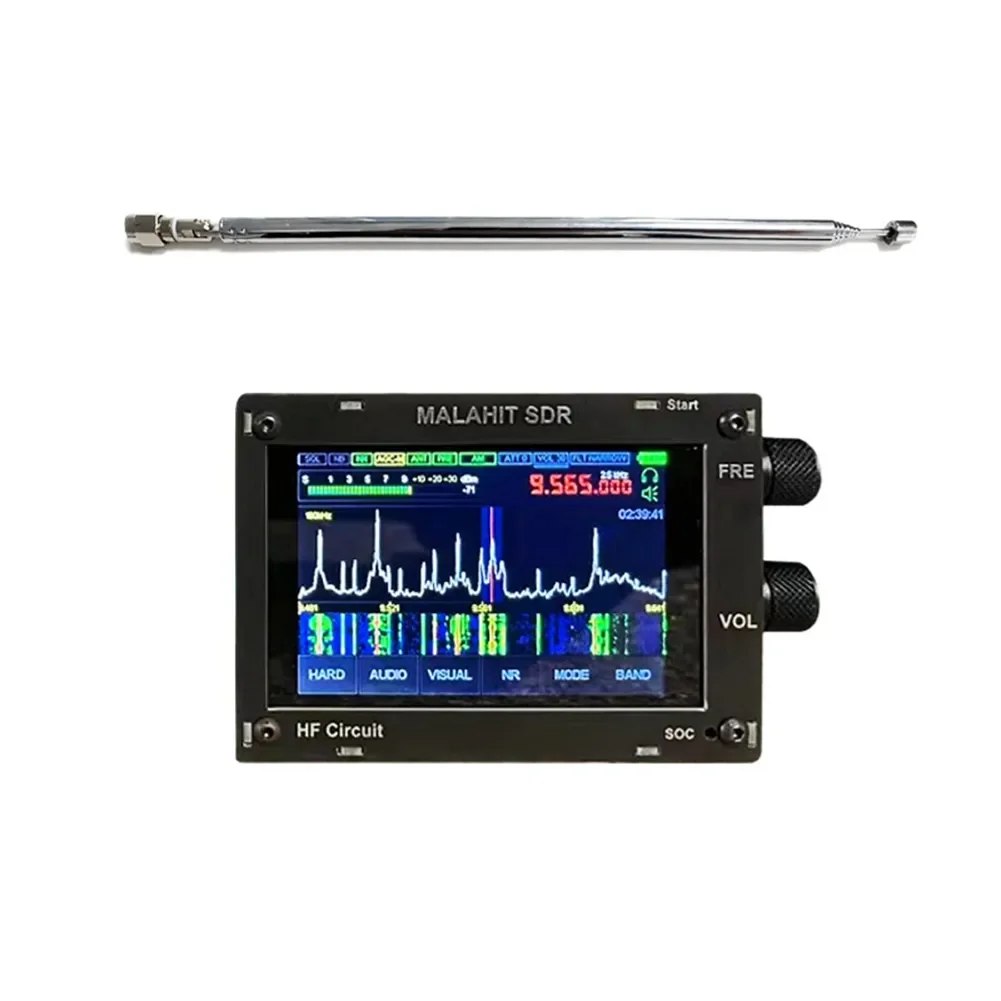 Malachite SDR PRO 3.5 pollici Touch Screen Radio 50KHz-2GHZ Full Band Aviation Band DSP SDR ricevitore con Antenna