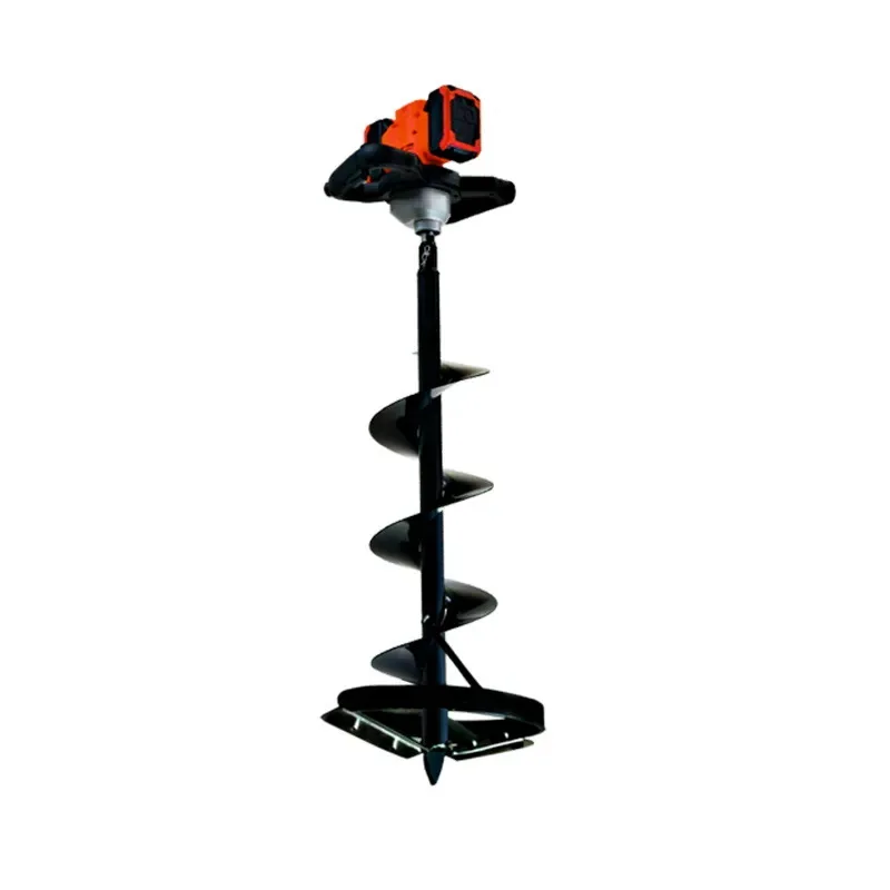 High power lithium battery ice drill winter fishing and drilling machine, ice drilling and drilling hole positioning artifact