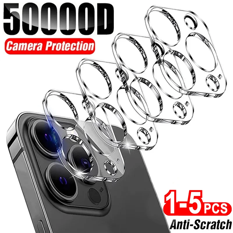 1-5 Pcs Full Cover Camera Lens Protector Glass For Apple IPhone 16promax 16plus 16 15 Plus 14 Pro Max 13 12 Mini Tempered Glass