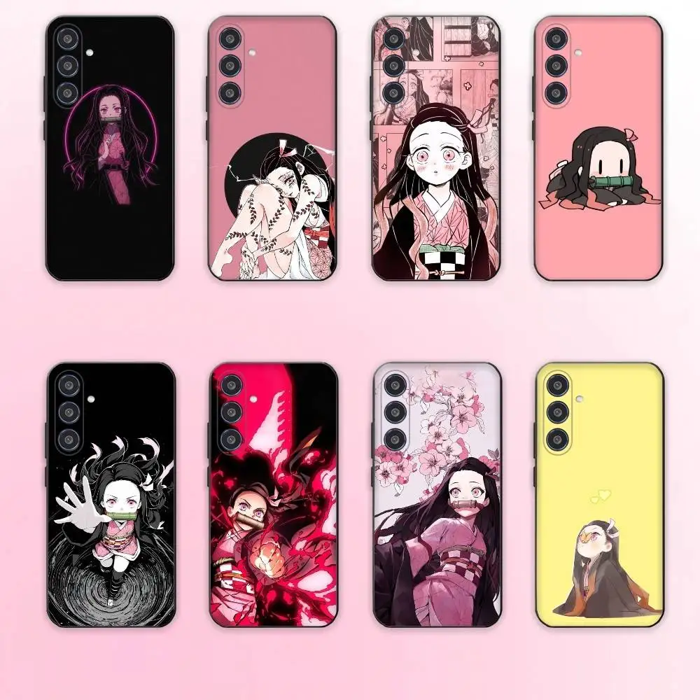 

D-Demon N-Nezuko Slayer Phone Case For Samsung Galaxy A73,A72,A71,A70,A53,A52,A51,Others Soft Black Cover