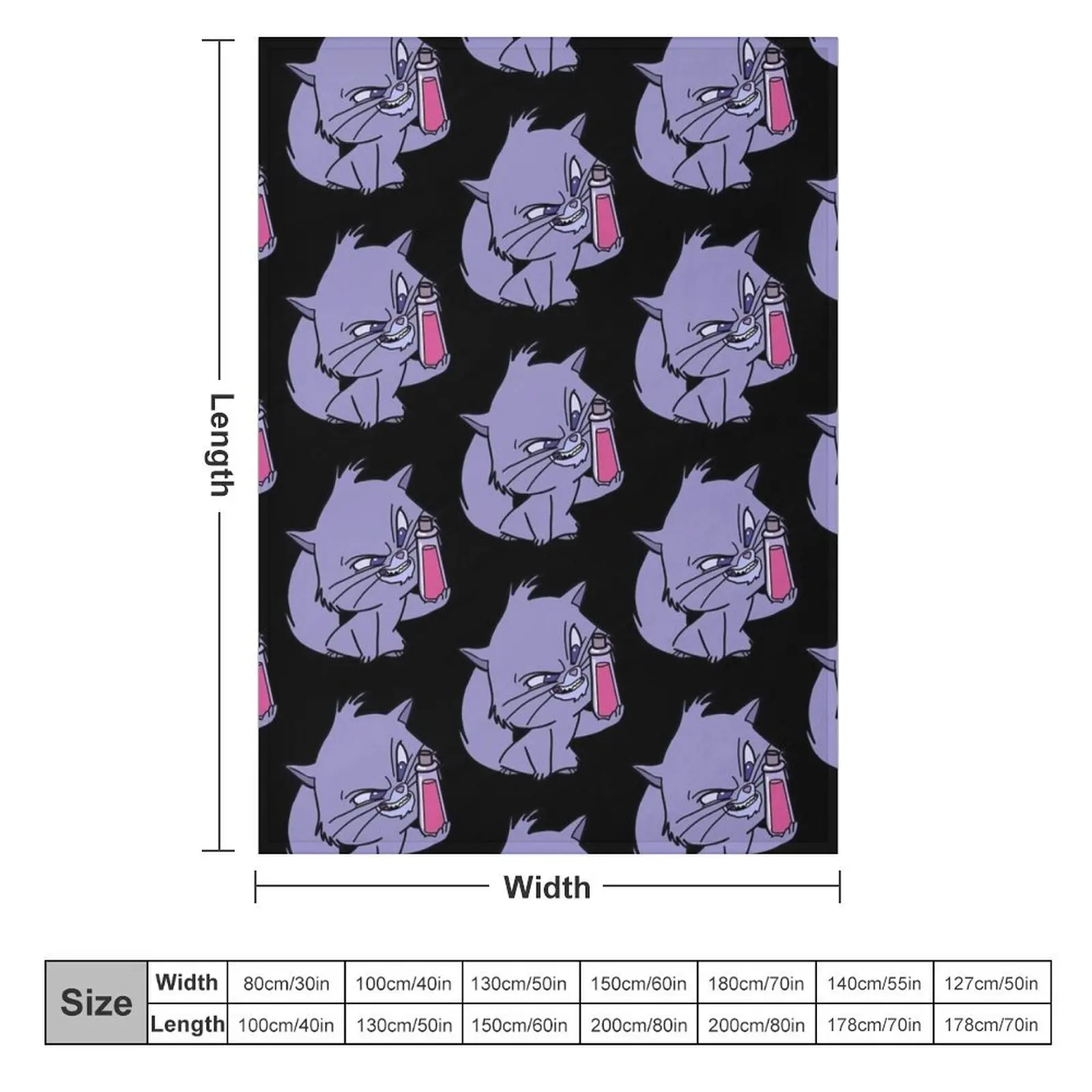 Yzma Cat With Poison Bottle Throw Blanket funny gift Bed linens blankets ands Blankets