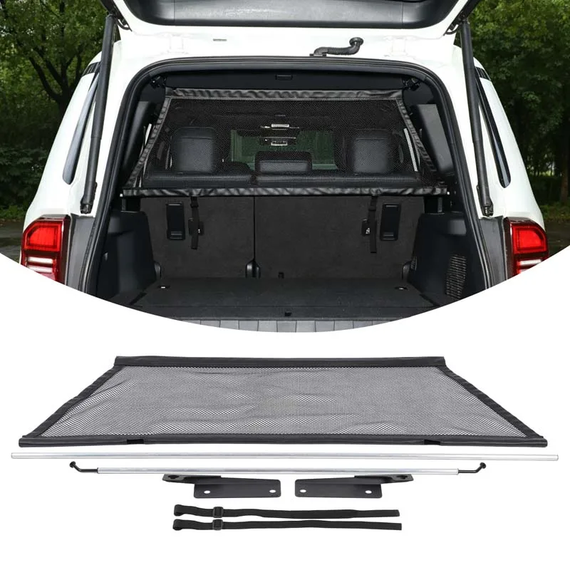 

For Toyota Prado LC250 2024 2025 2026 Car Modeling Trunk Safety Isolation Protective Netting Pet Fence Netting Car Accessories
