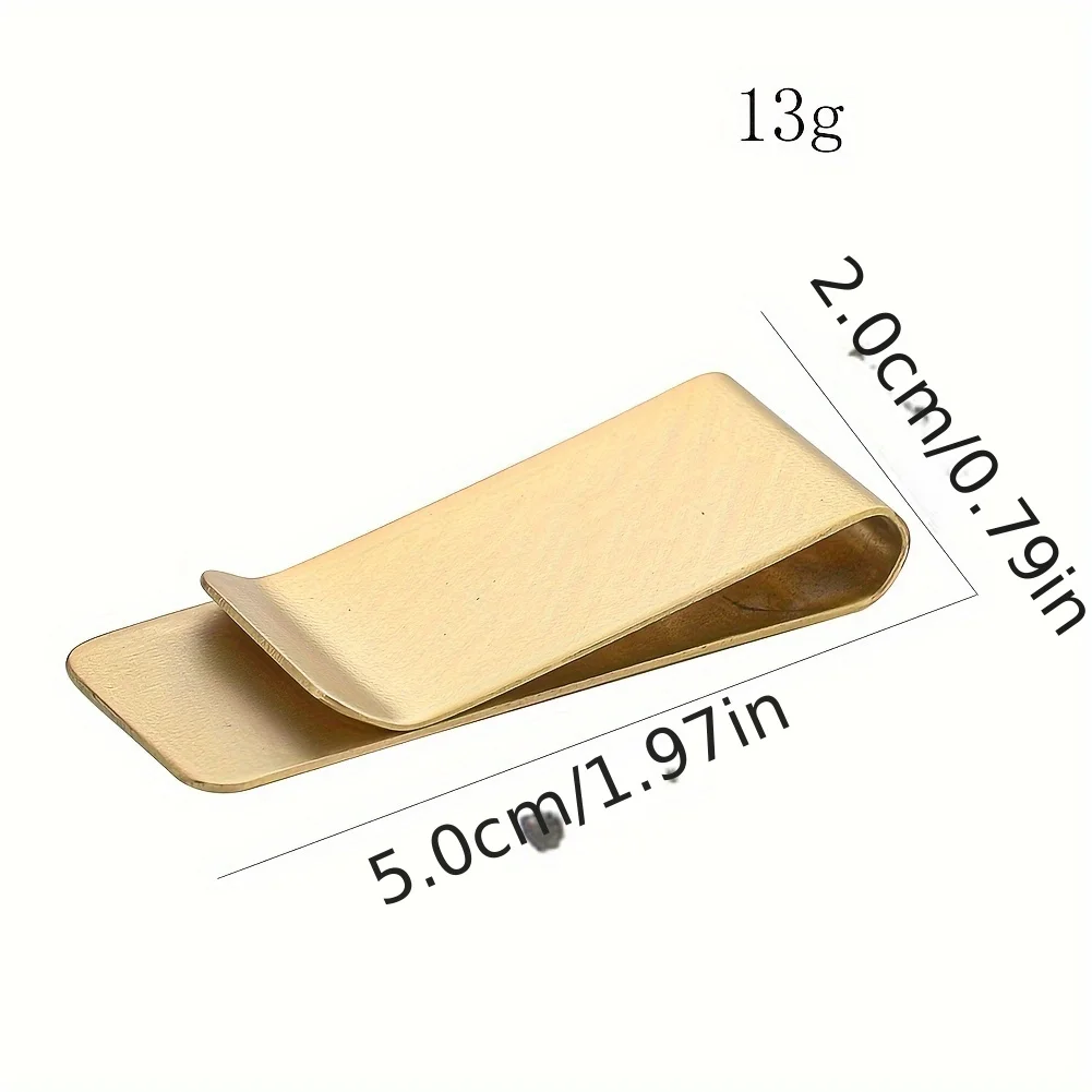 Clip para dinero en efectivo y tarjeta de crédito para hombres, Clip para soporte de dinero, Clip de cobre para tarjetas de crédito, 2 piezas