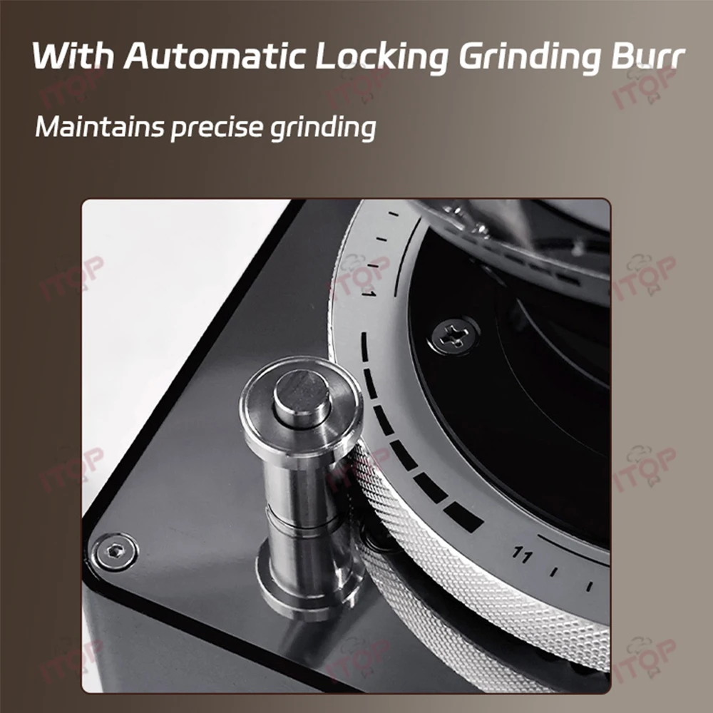 商業コーヒーグラインダー 64 ミリメートルステンレス鋼フラットバリグラインダークイックに取り外し可能なバリクリーニング用