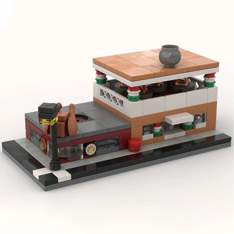 

246 шт. MOC модульные магазины 1 модульные здания сборка образовательных строительных блоков Рождественский подарок для детей школьного возраста