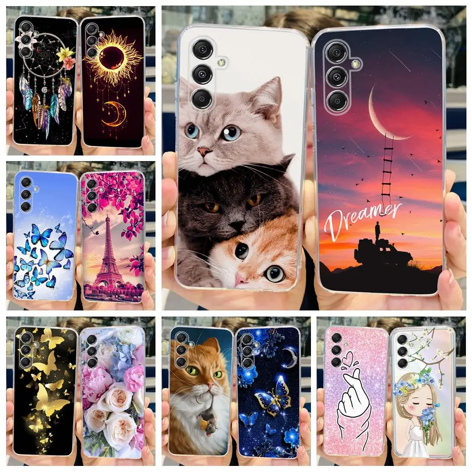 For Samsung Galaxy M34 5G Case SM-M346B Cute Painted Cover Clear Silicone Phone Cases For Samsung M34 M 34 GalaxyM34 Soft Fundas