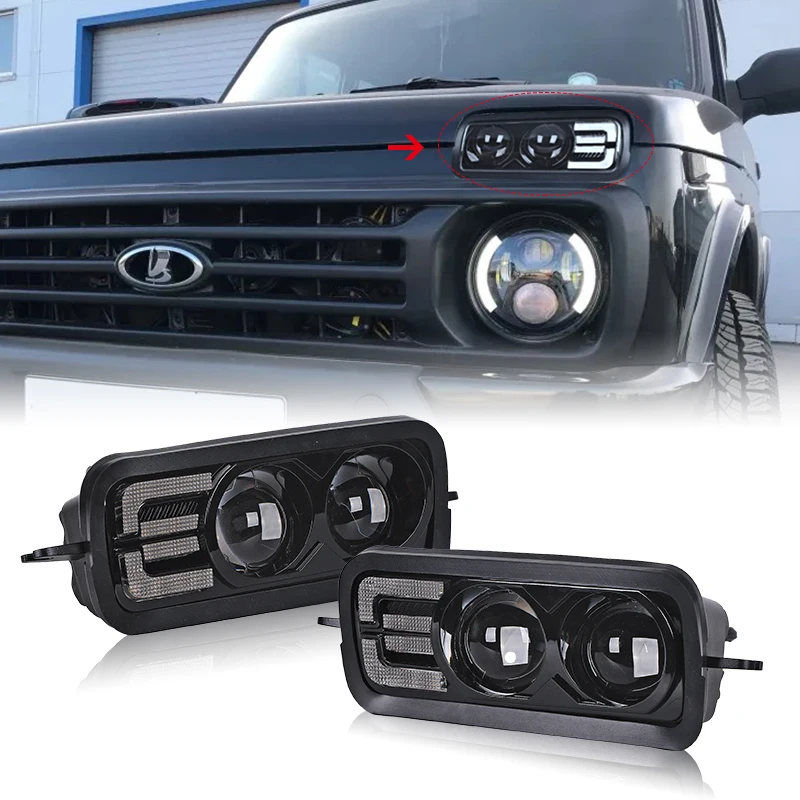 

For Lada Niva 4X4 URBANLED 1995+ Headlight DRL Turning Lights Daytime Running Light Car Accessories Headlight