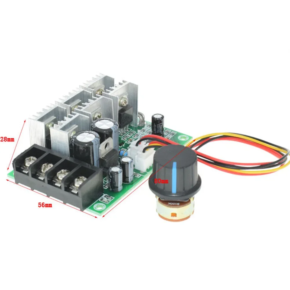 

DC Motor Speed Controller DC10-55V 30A 0-100% High Power Control Switch Motor Speed Regulator DC Motor Speed Control Governor