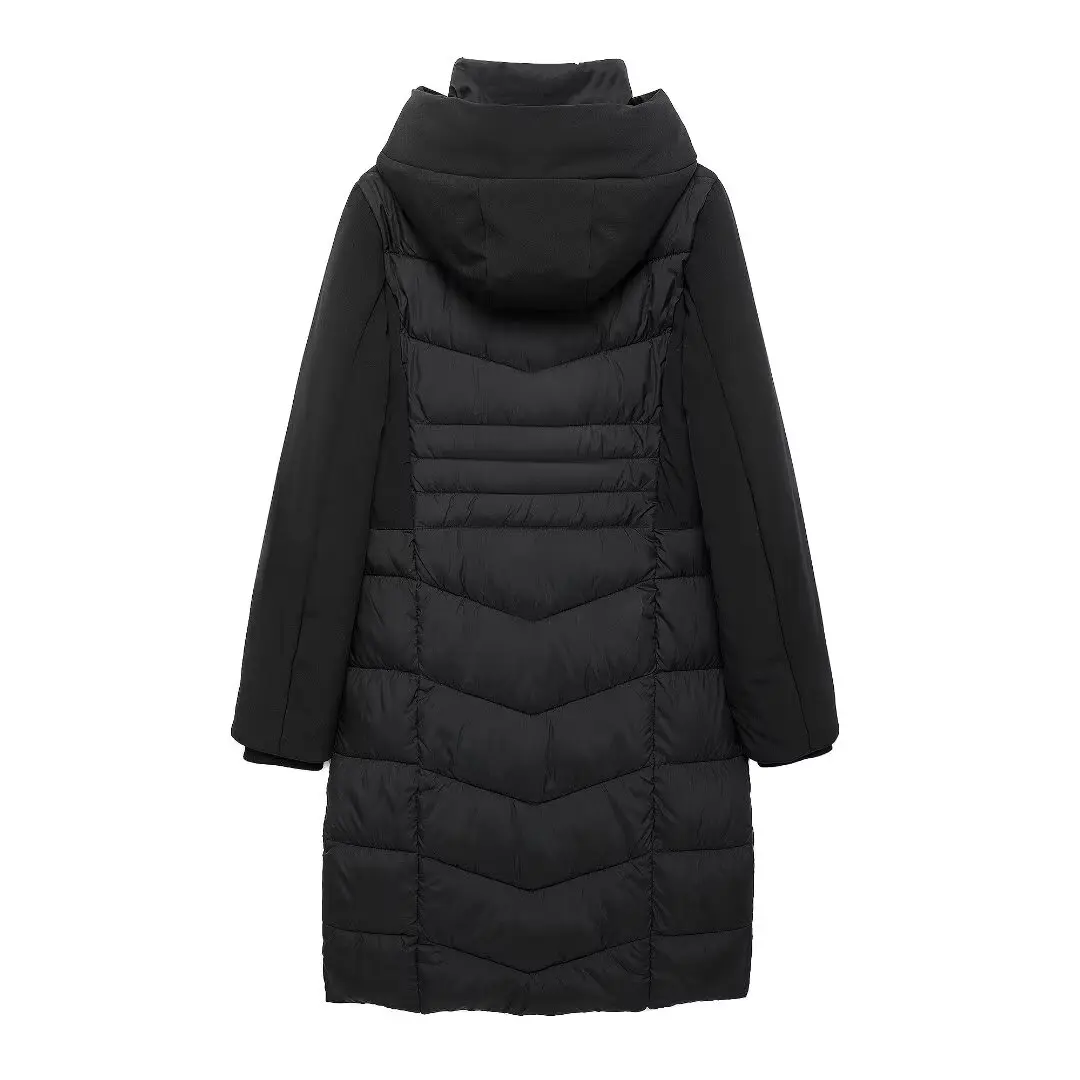 KONDALA 2024 Autumn Winter Women Solid Cotton Coats Zipper Pockets Long Jackets Hooded Loose Warm Thick Fashion Female Outwears