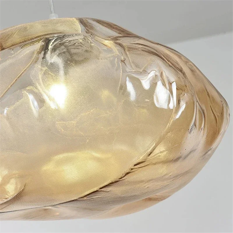 Glass Pendant Light  Art Cloud Design Hanging Lamp Blown Glass Pendant lamp Restaurant Light Bedroom Living Room