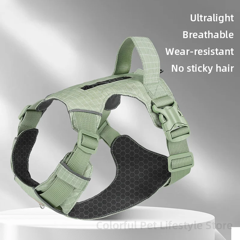 Светоотражающая ультралегкая дышащая шлейка-жилетка для собак, нелипкая, регулируемая, мягкая, для маленьких, средних и крупных собак