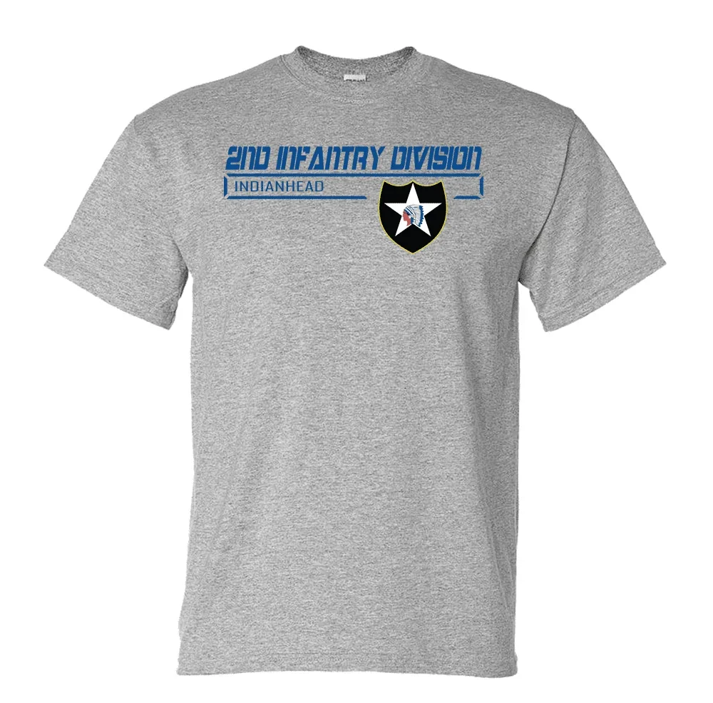 US Army 2nd Infantry Division T-Shirt 100% Cotton O-Neck Summer Short Sleeve Casual Mens T-shirt Size S-3XL