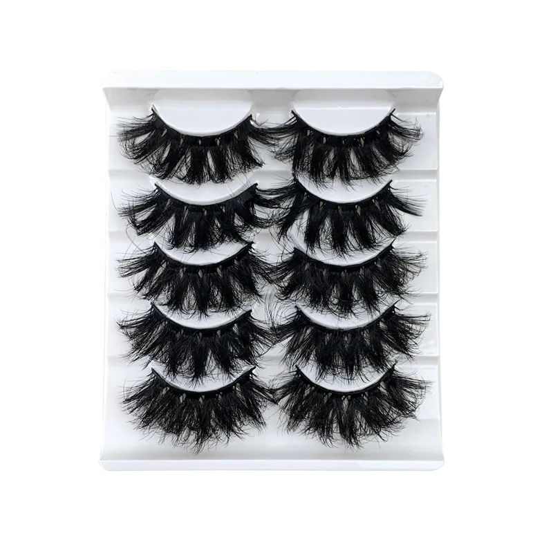 5 Paar falsche Wimpern wispy Wimpern natürlichen Look gefälschte Wimpern Katze Wimpern Faux Nerz flauschigen Streifen falsche Wimpern Pack