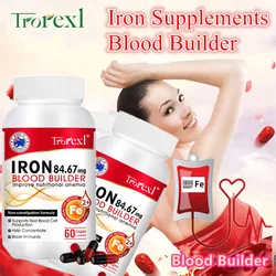 Blood Builder Iron Supplement for Anemia, Cellular Energy ,Promotes Normal Red Blood Cell Production,Increase Iron Levels