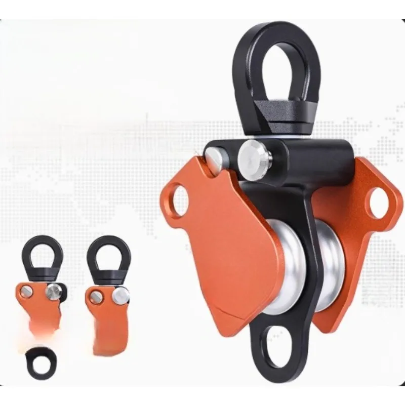 36KN Universal Single & Double Pulley, Lifting Weight Riser Labor-Saving Anti-Fall Rope Lifting Pulley
