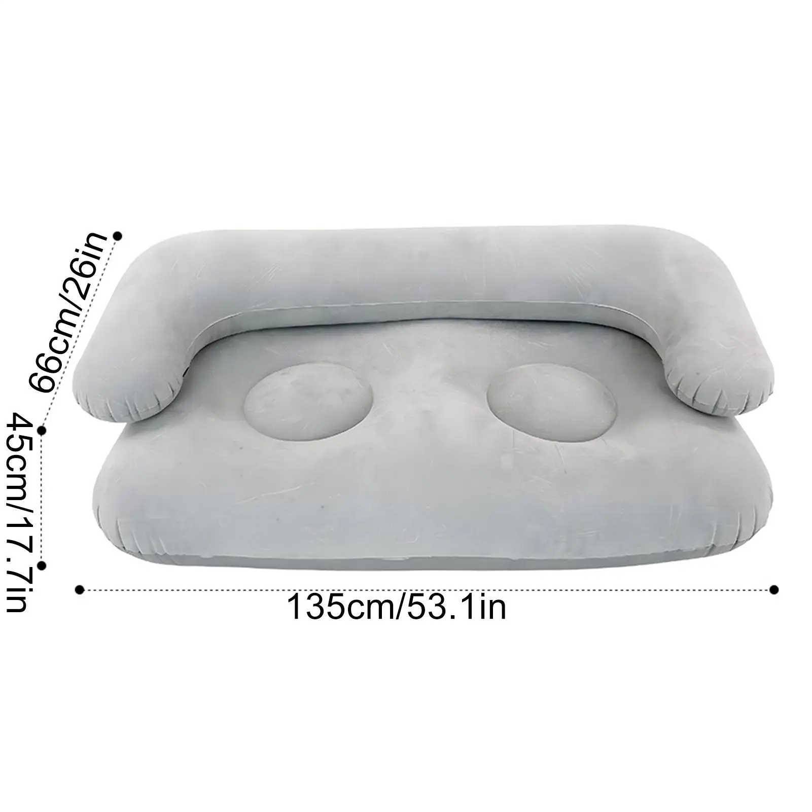 Inflatable Couch For Camping 2-Seat Waterproof Furniture With Armrest Air Sofa For Living Room Travel Picnic Backyard Beach image 6