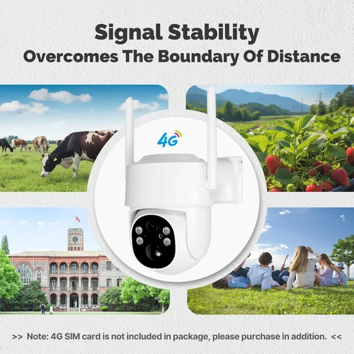 Imagen 2 del producto MOES Tuya 4G/WIFI 4MP cámara de seguridad inteligente de vigilancia carga Solar IP65 impermeable seguimiento humano visión nocturna a todo Color