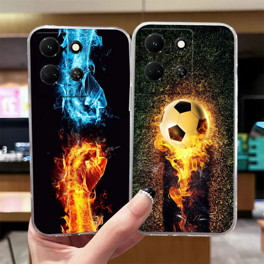 Clear Phone Case For Infinix NOTE 10 11 12 30 30i SMART 4 5 6 7 ZERO CAMON 19 20 PRO Case Funda Shell Sports Football Soccer