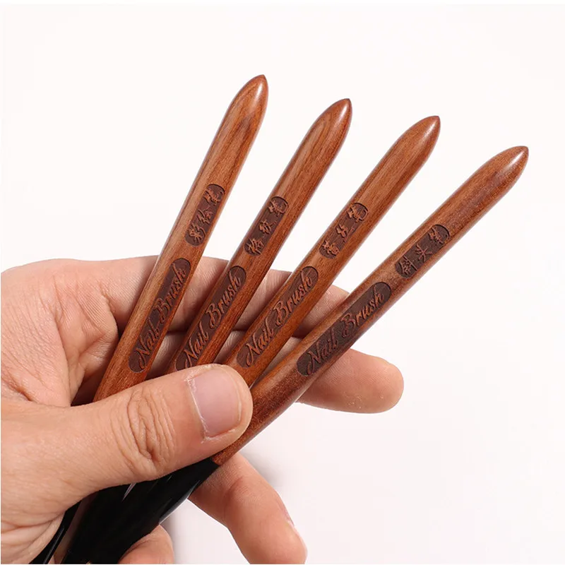 1/12개 네일 아트 브러쉬 12개 네일 라이너 브러쉬 네일 페인팅 펜 아크릴 UV 젤 브러쉬 크리스탈 옴브레 매니큐어 도구 네일 브러쉬