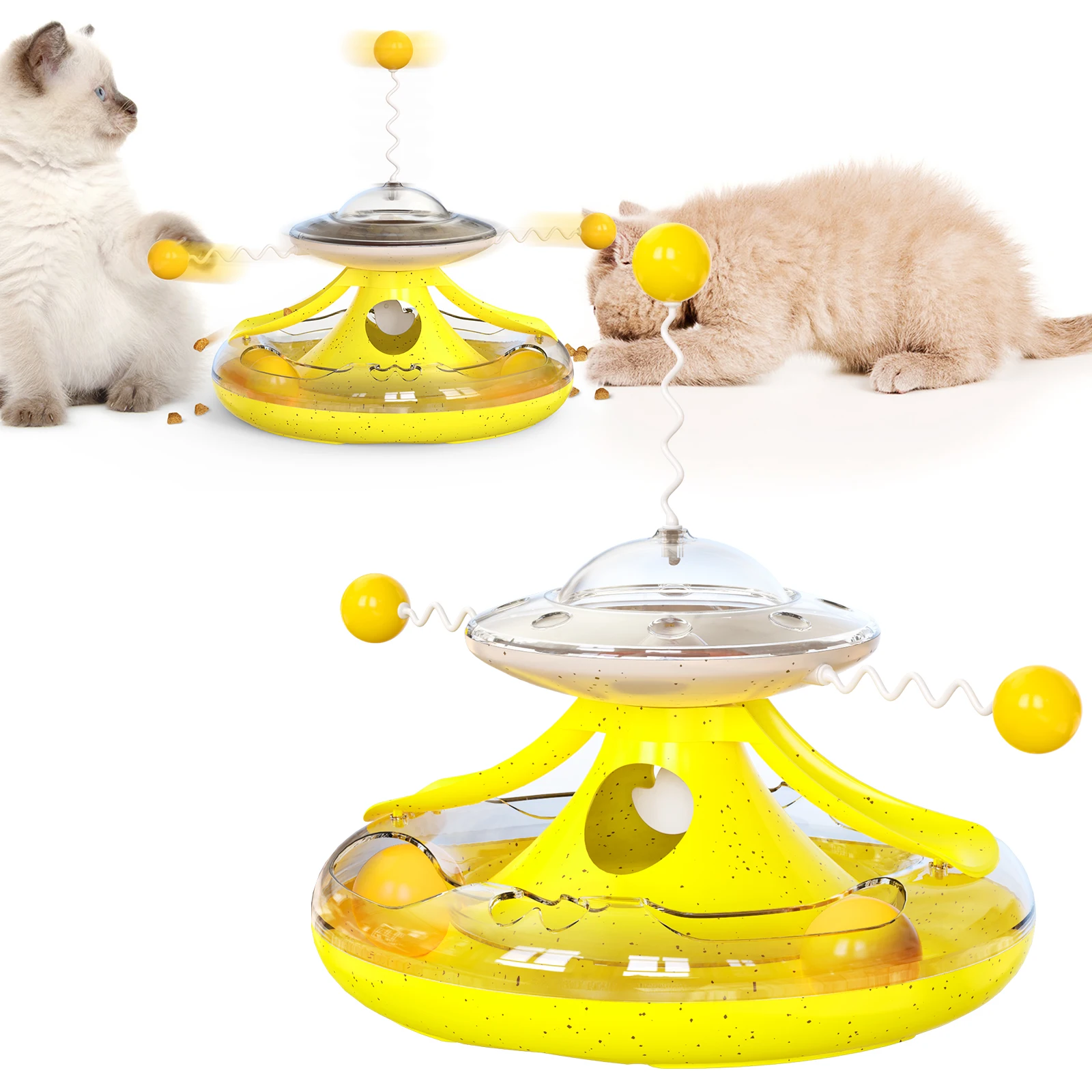 

Supply Pet Entertainment Interactive Toys Carousel Track Rotating Pet Spinning Toys