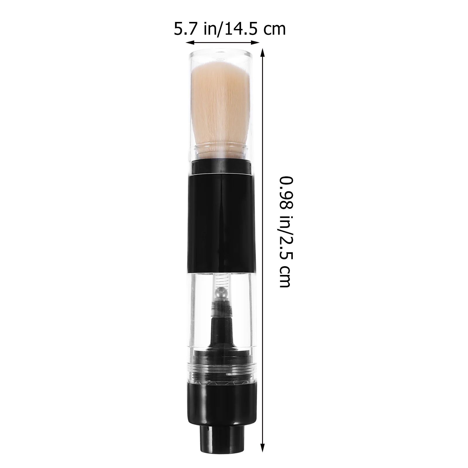 Women Makeup Brush Blush Small for Powder Pressed Cheeks Loose Push Type Travel