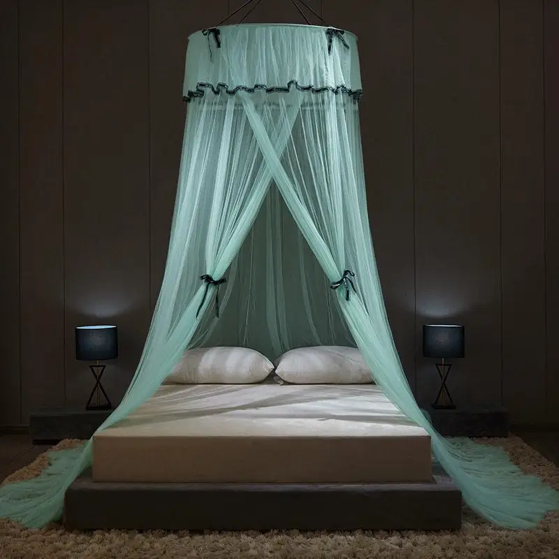 Princess Style Dome Mosquito Net Floor Standing Hanging No Installation Required Breathable Nylon Top Universal Use