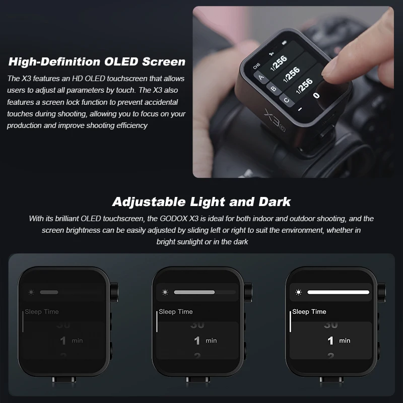 Godox X3 Flash Trigger C/N/S/F/O ไร้สายกะพริบ Trigger TTL HSS Touch Screen เครื่องส่งสัญญาณสําหรับ Canon Nikon Sony Fuji Olympus