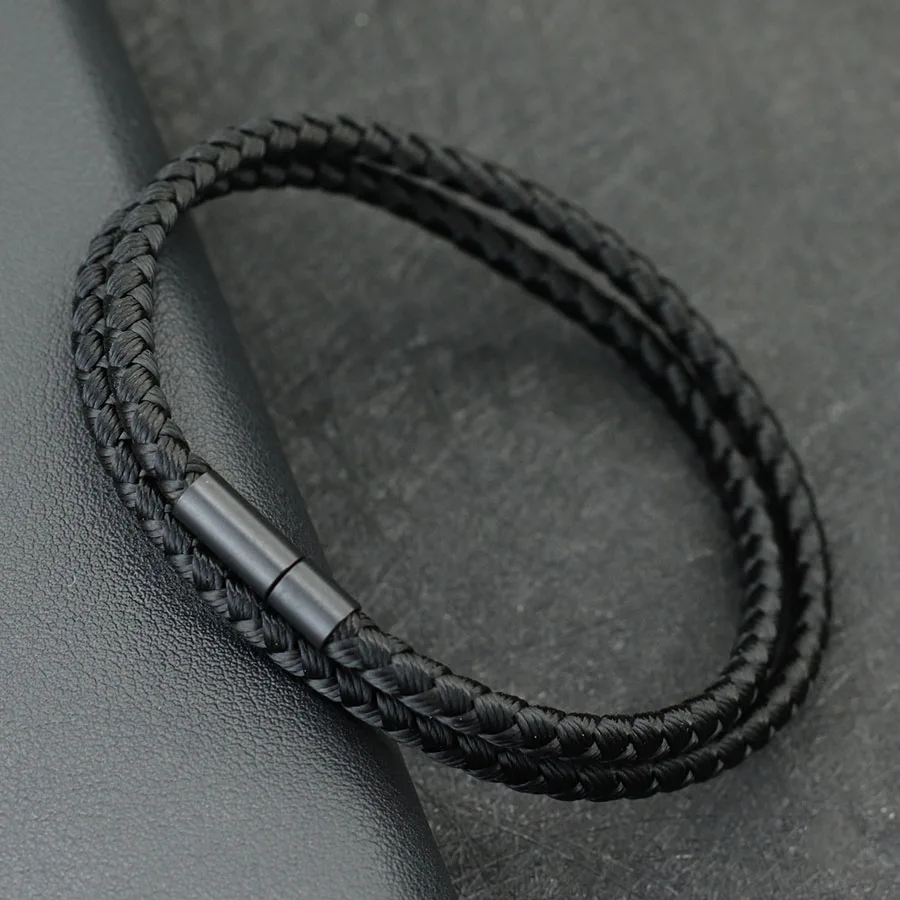 New Minimalist Keel Rope Bracelet For Men Bilayer Wrap Braslet Bangle Homme Nautical Braclet Gifts For Him Pulseria Joias