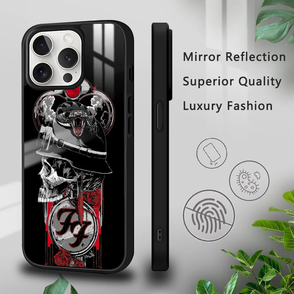 Foo F-FighT-Ters Bock Band Phone Case For iPhone 16 15 14 13 12 11 Pro Xs Max Mini Plus Celulares Hard Funda